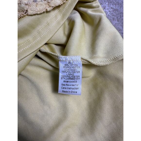Altar'd State Womens Yellow Lace Dress womens Size Small Fit And Flare Mini E112 - Picture 7 of 12